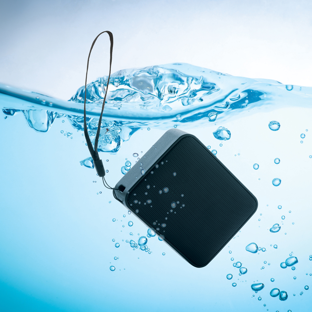 The flow of water creates a splash and the blue waves underwater